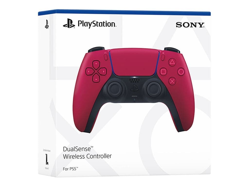 Sony Dualsense Gamepad Sony Playstation   Sort Rød Controller Geekd Dk