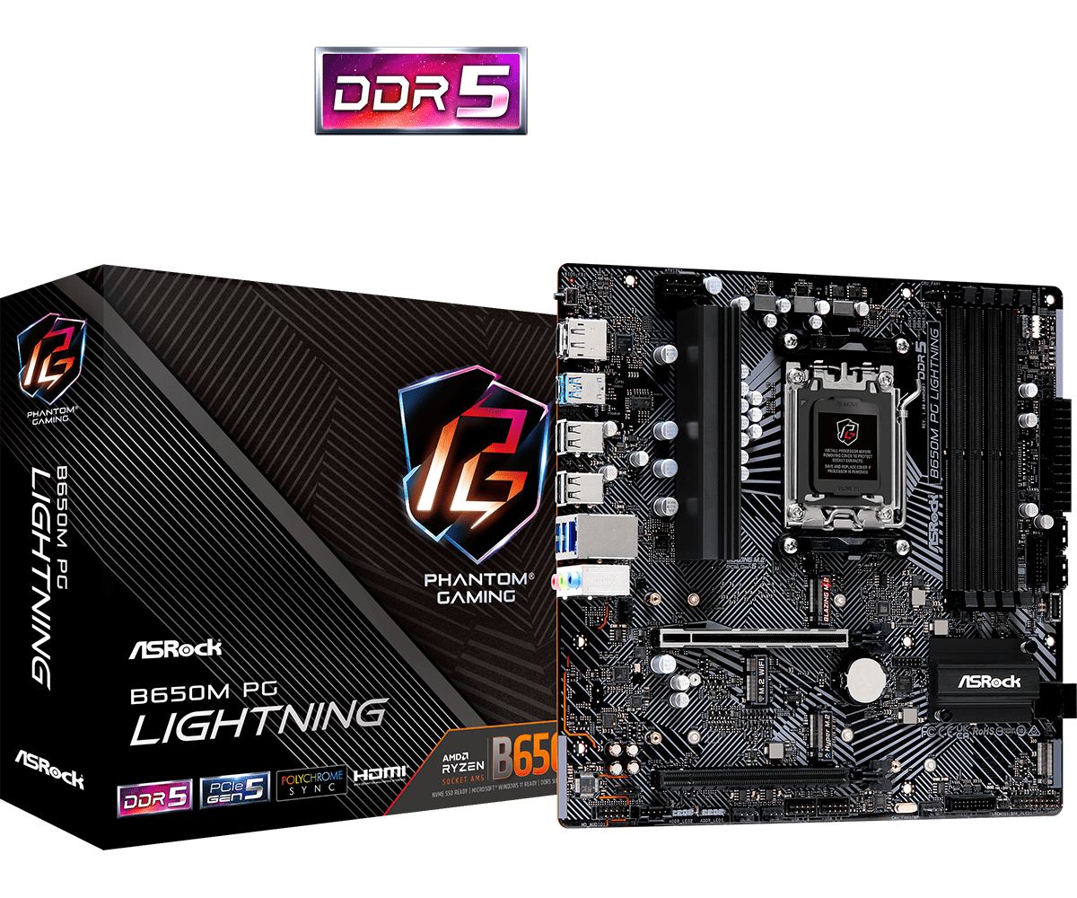 Asrock B650m Pg Lightning Bundkort Geekd Dk