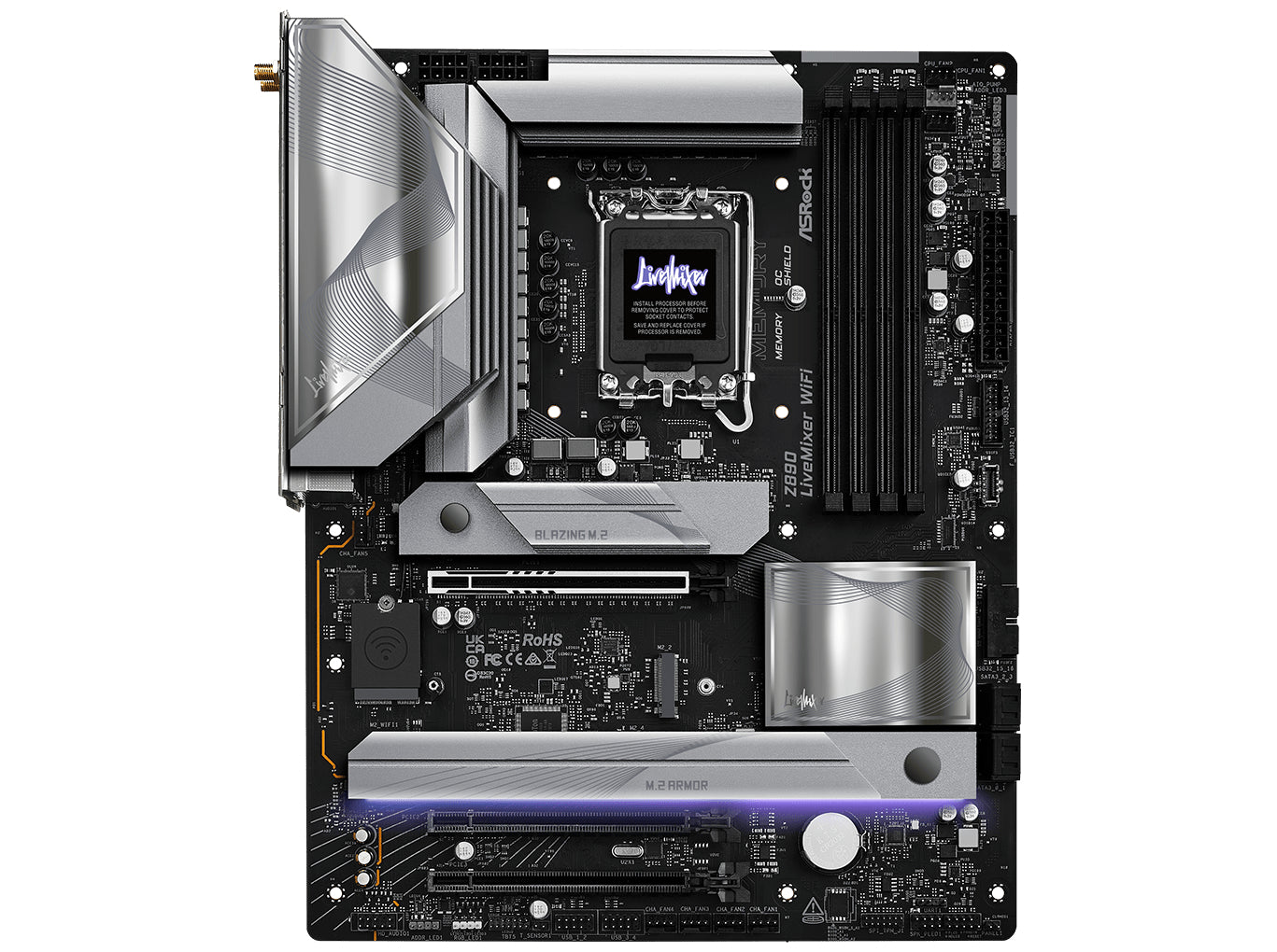 Asrock Z890 Livemixer Wifi Motherboard Atx Lga-1851 Intel Z890 Bundkort Geekd Dk