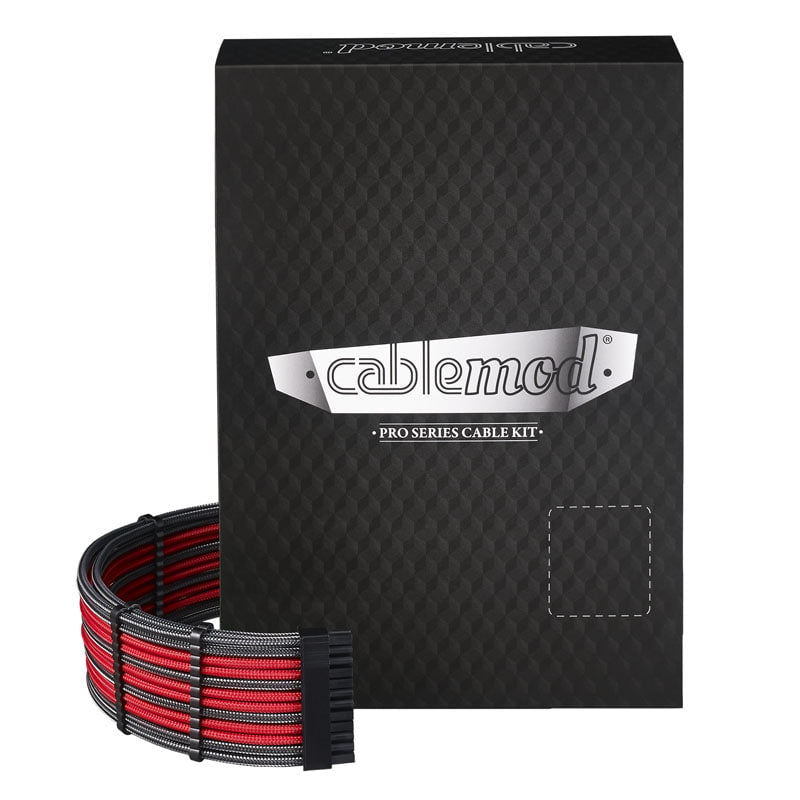 Cablemod -series Pro Modmesh Cable Kit For Corsair Axi Hxi Rm Yellow Label Carbon Red Strømkabel Geekd Dk