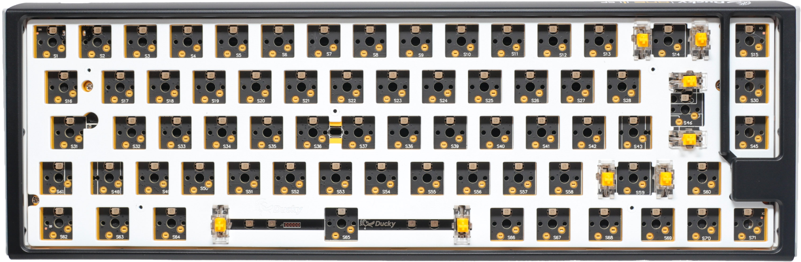 Ducky One Hot Swap Iso Barebone Black Sf 65 Rgb Without Switches Keycaps Tastatur Geekd Dk