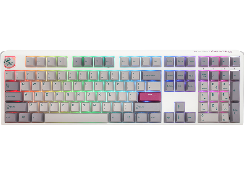 Ducky One Mist Nordic Fullsize Cherry Red Rgb Tastatur Geekd Dk