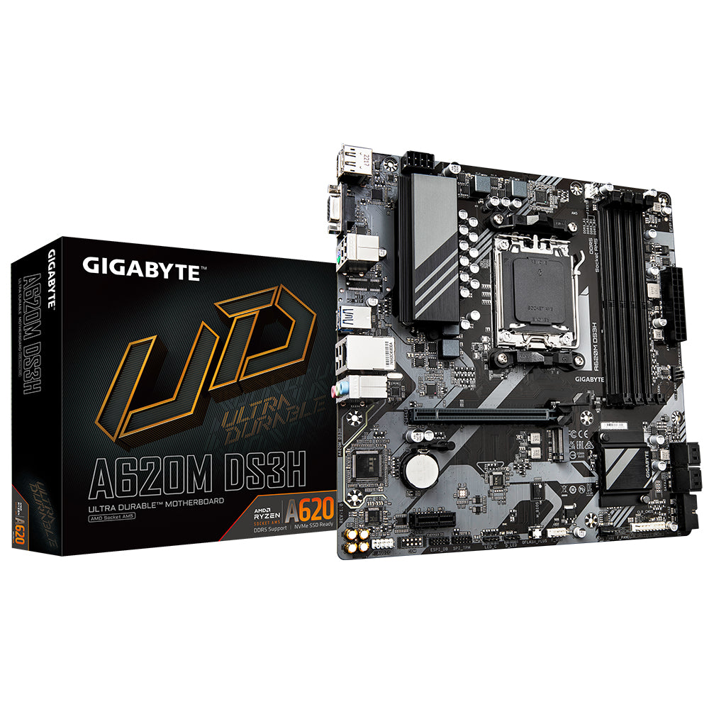 Gigabyte A620m Ds3h Socket Am5 Motherboard Bundkort Geekd Dk