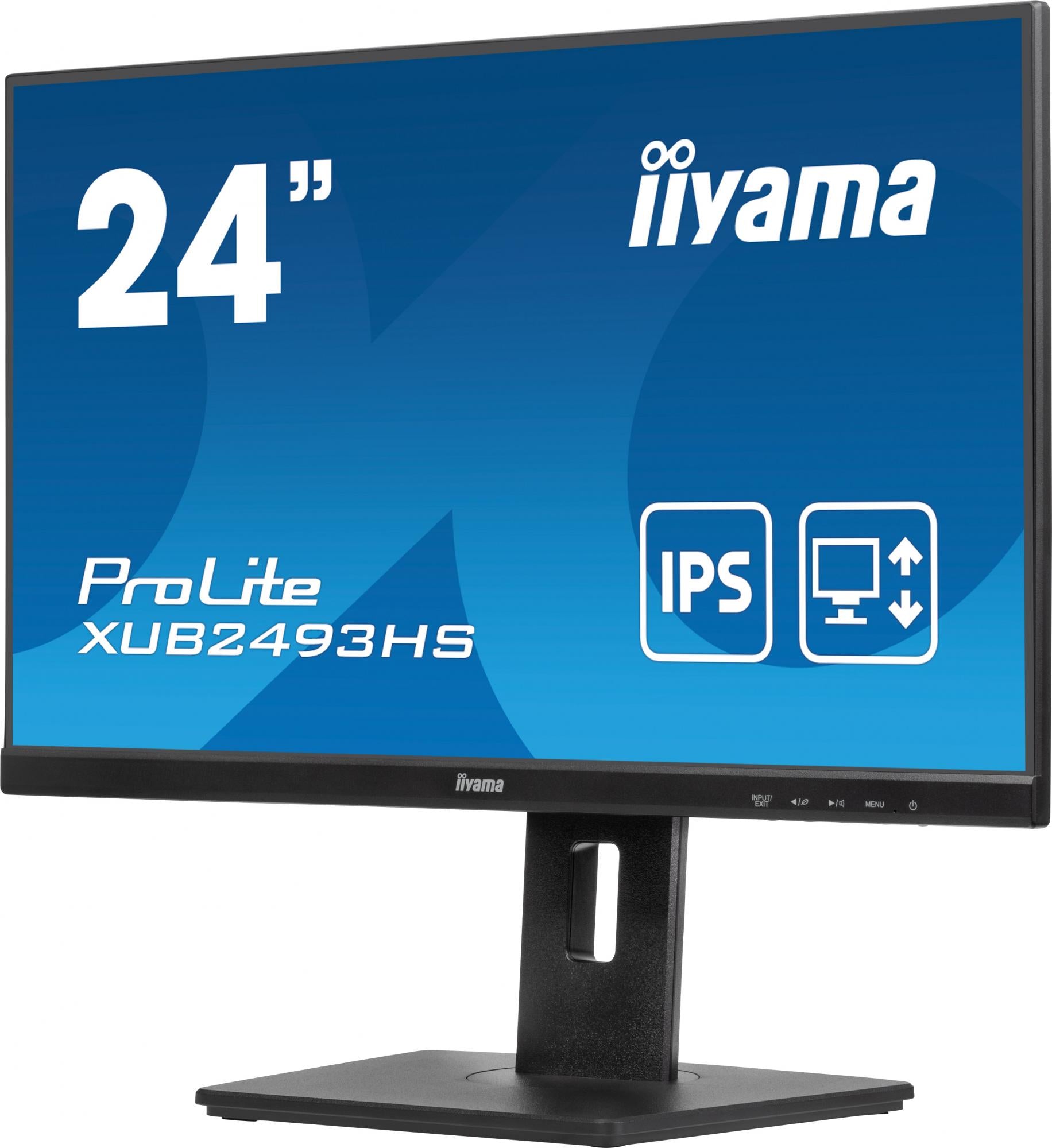 Iiyama Prolite Xub2493hs-b6 24 1920 1080 Full Hd Hdmi Displayport 100hz Pivot Skærm Geekd Dk