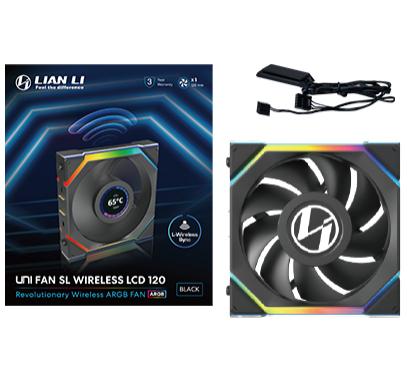 Lian Li Uni Fan Sl Wireless Lcd Sort- 120mm Kabinet Blæser Geekd Dk