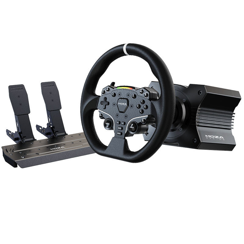 Moza R5 Racing Simulator R5 Direct-drive Wheelbase Es Steering Wheel Sr- Lite Pedal Rat Pedal Geekd Dk