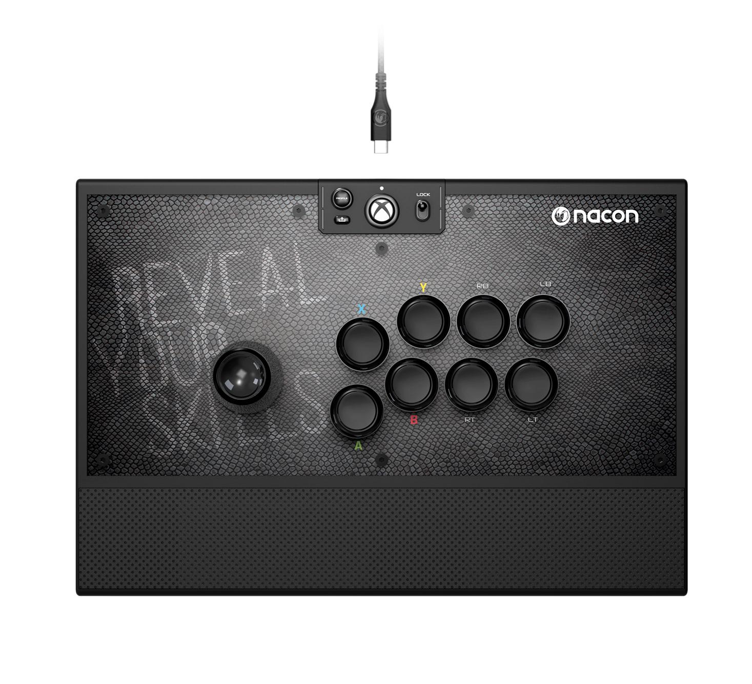 Nacon Daija Arcade Stick   Sort  Usb  Til Pc  Xbox One  Xbox Series     Controller Geekd Dk