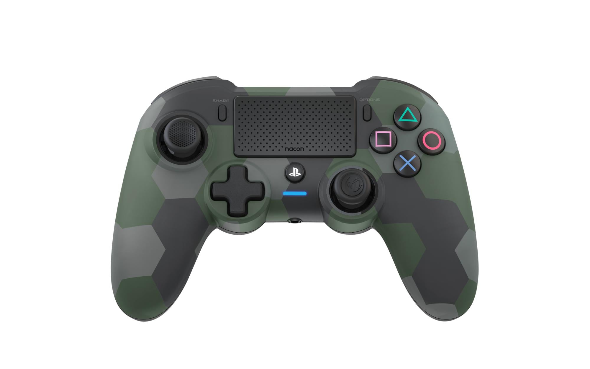 Nacon Trådløs Dualshock   V2 Controller Asymmetric Camo Grøn  Ps4  Geekd Dk