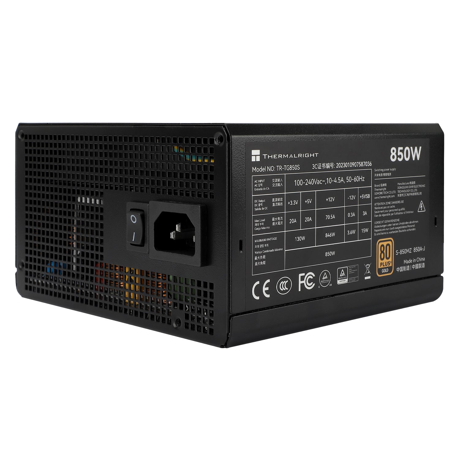 Thermalright Tr-tg 850s Black Psu 80 Gold 850w Non-modular Geekd Dk