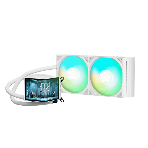 Tryx Panorama 280mm Aio Liquid Cooler Argb Hvid Kabinet Blæser Geekd Dk