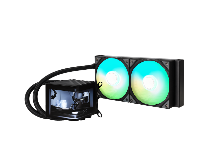 Tryx Panorama 240mm Aio Liquid Cooler Argb Sort Kabinet Blæser Geekd Dk