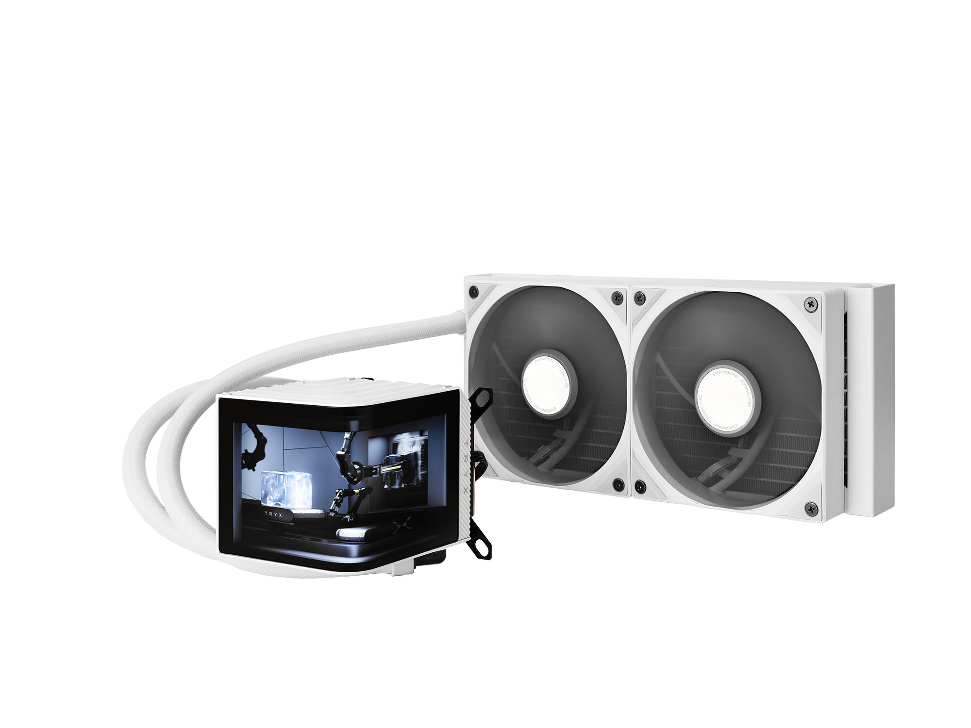 Tryx Panorama 240mm Aio Liquid Cooler Hvid Kabinet Blæser Geekd Dk