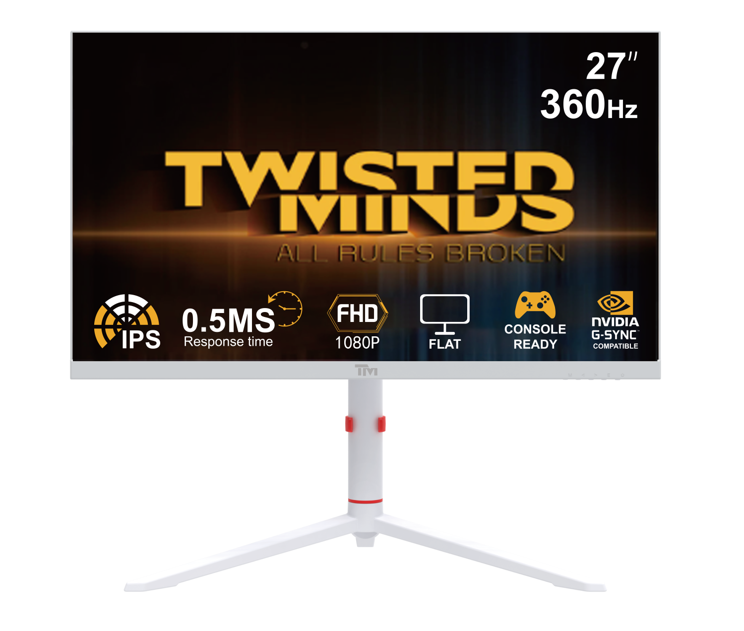 Twisted Minds Artic Pro Series 27 Quot Fhd 360hz White Skærm Geekd Dk