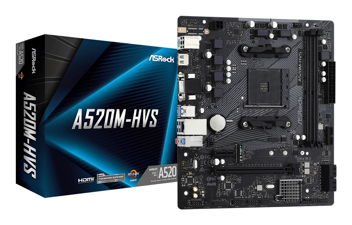 Asrock A520m-hvs  Am4      Bundkort Geekd Dk