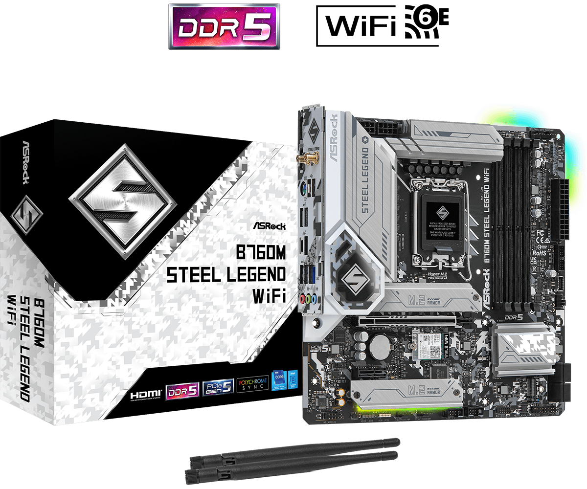 Asrock B760m Steel Legend Wifi Bundkort Geekd Dk