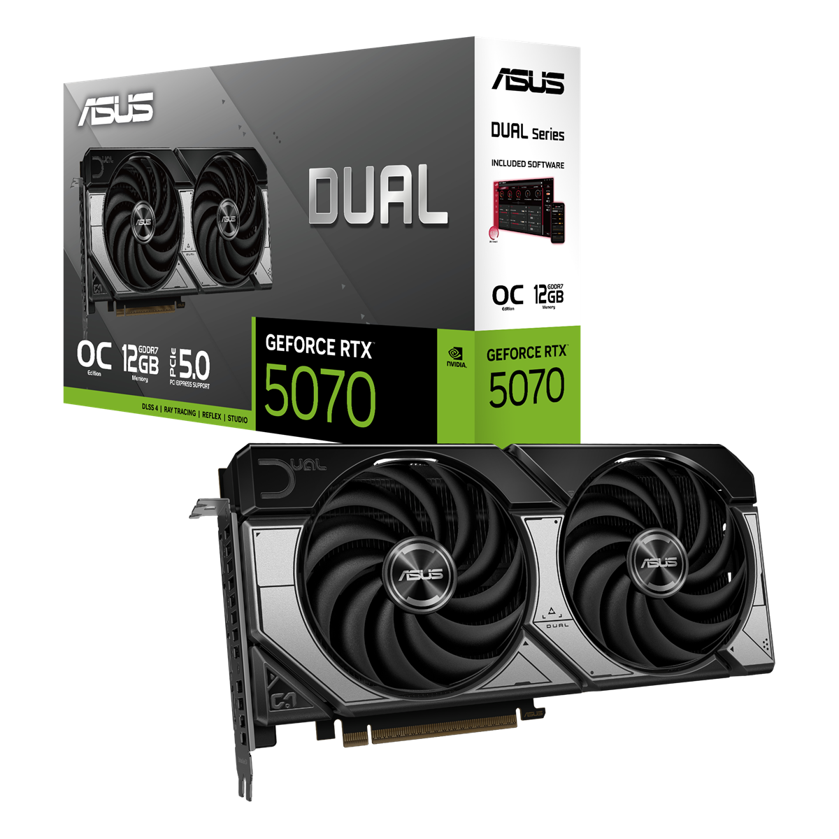Asus Geforce Rtx 5070 12gb Dual Oc Grafikkort Geekd Dk