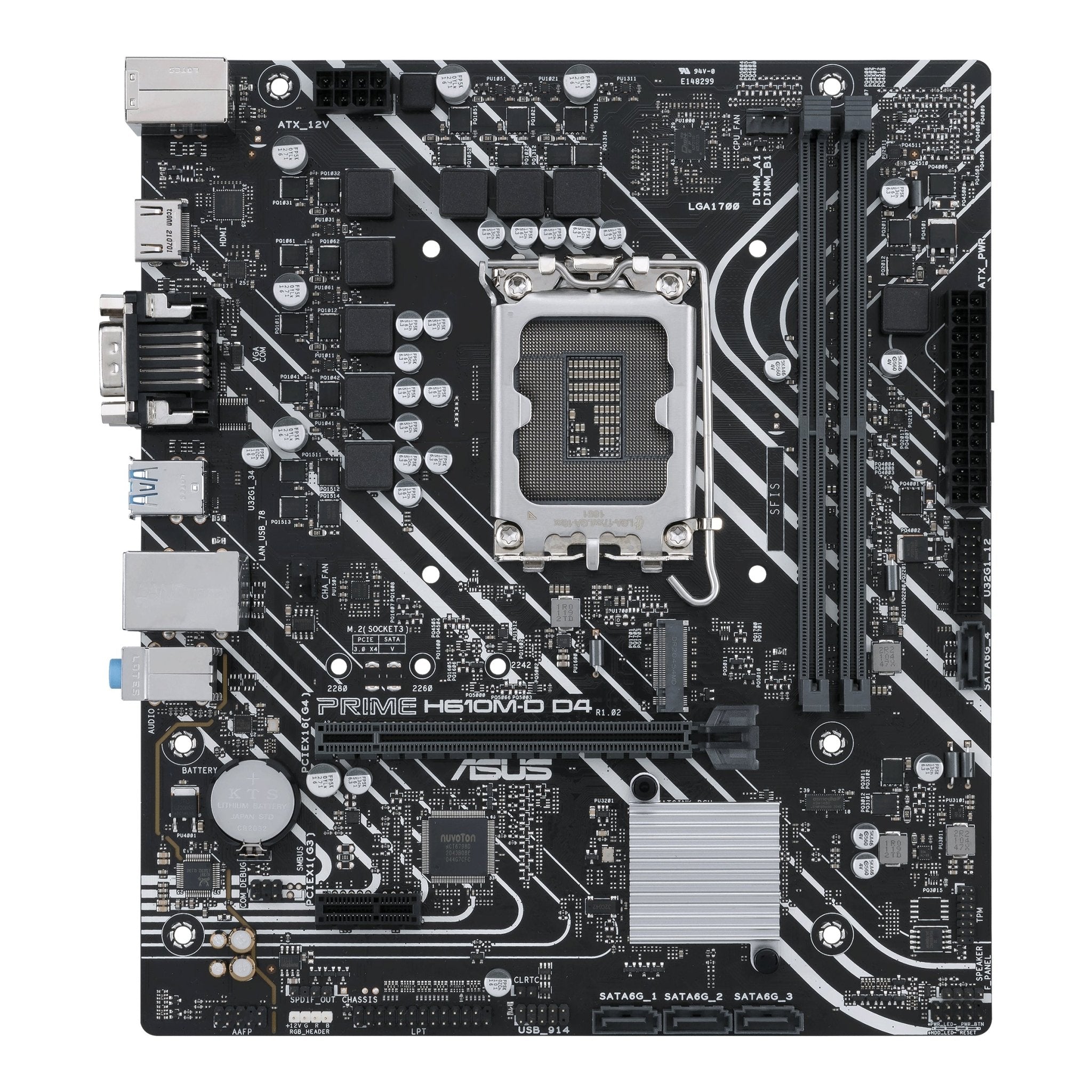 Asus Prime H610m-  D4  Matx  H610  Lga 1700  Ddr4  Bundkort Geekd Dk