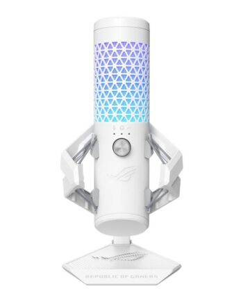 Asus Rog Carnyx Professional Cardioid Condenser Usb Gaming Microphone With Rgb Moonlight White Mikrofon Geekd Dk