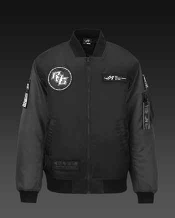 Asus Rog Cosmic Bomber Jacket Regular Fit Sort Grå Jakke Geekd Dk