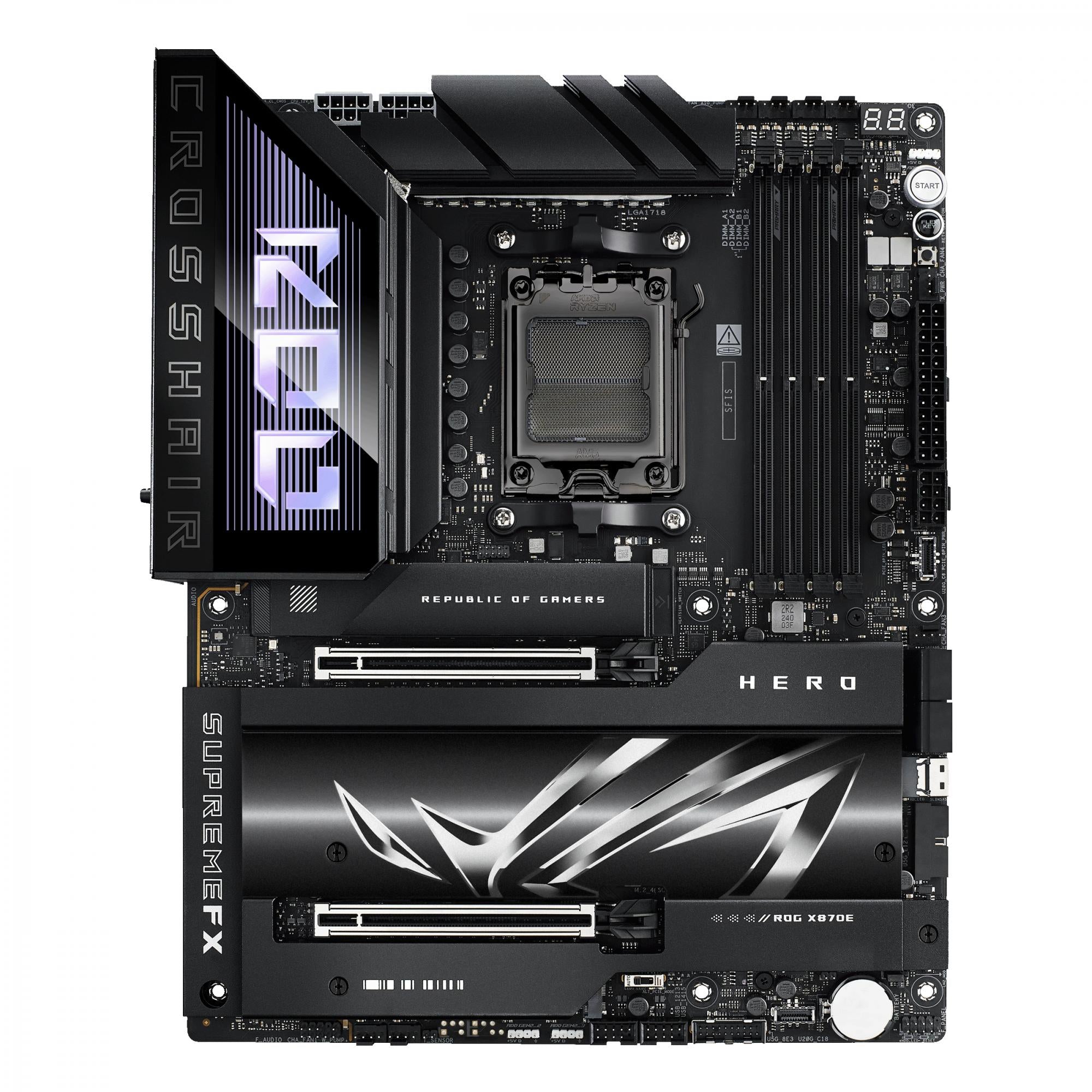 Asus Rog Crosshair X870e Hero Atx X870e Am5 Ddr5 Bundkort Geekd Dk