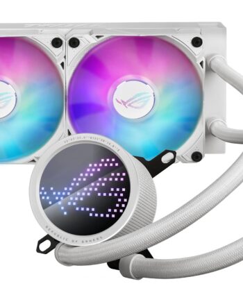 Asus Rog Ryuo Iii 240 Argb White Ed 240mm All-in-one Cpu Liquid Cooler With Anime Matrix Led Display Vandkøling Geekd Dk