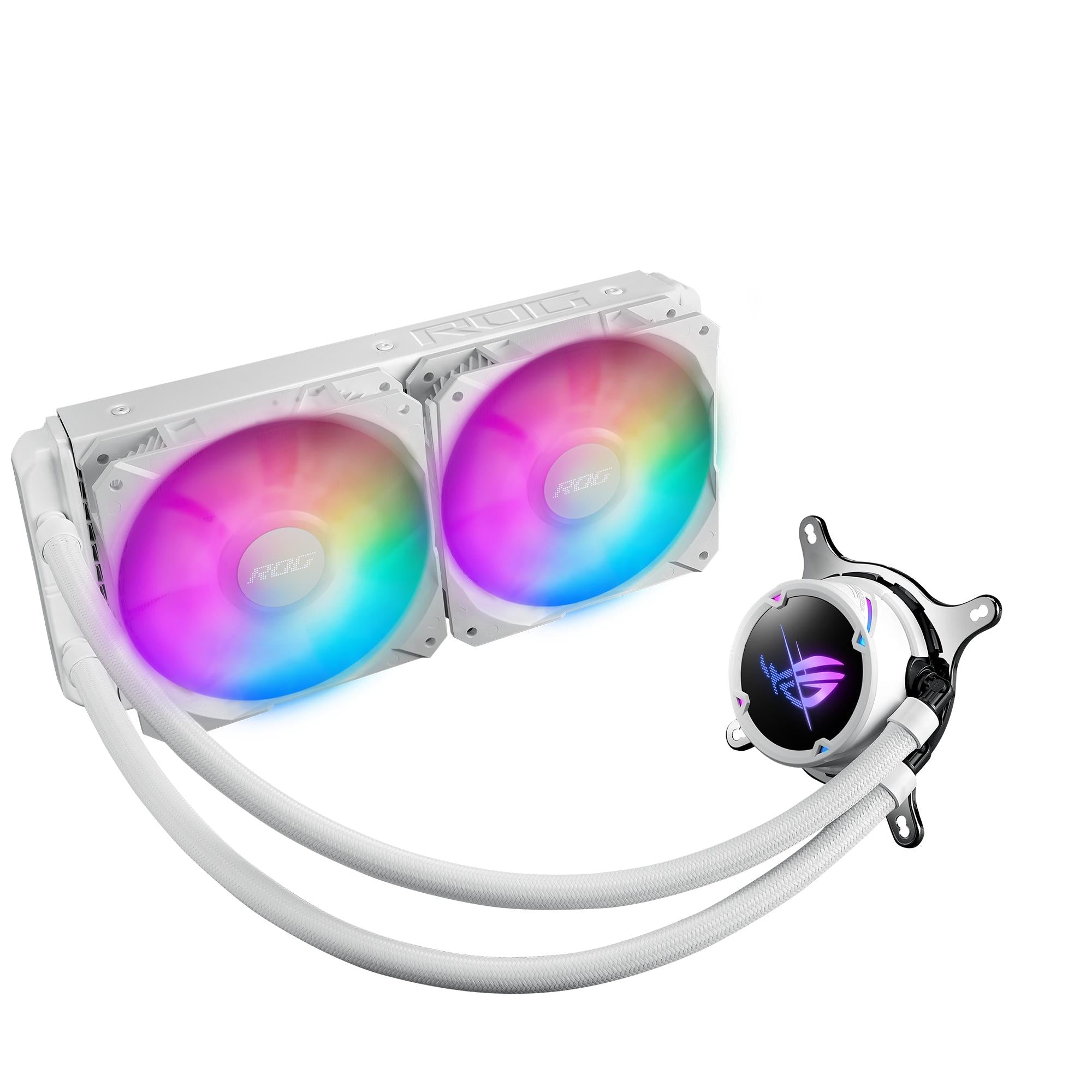 Asus Rog Strix Lc Ii 240 Argb White Edition Aio Liquid Cooler Vandkøling Geekd Dk