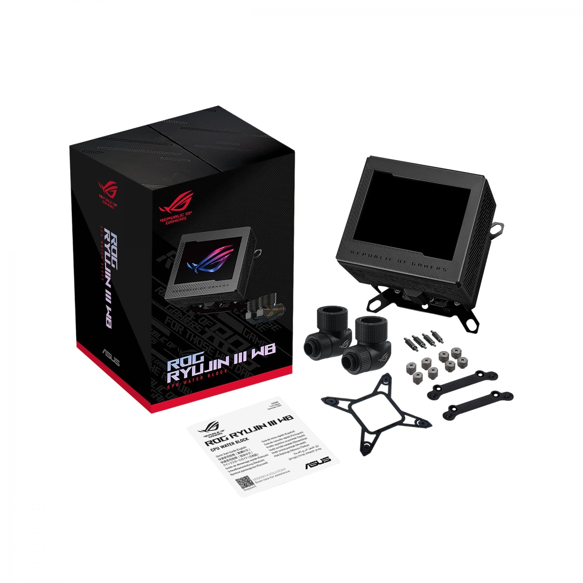 Asus Ryujin Iii Cpu Water Block Black Vandkøling Geekd Dk