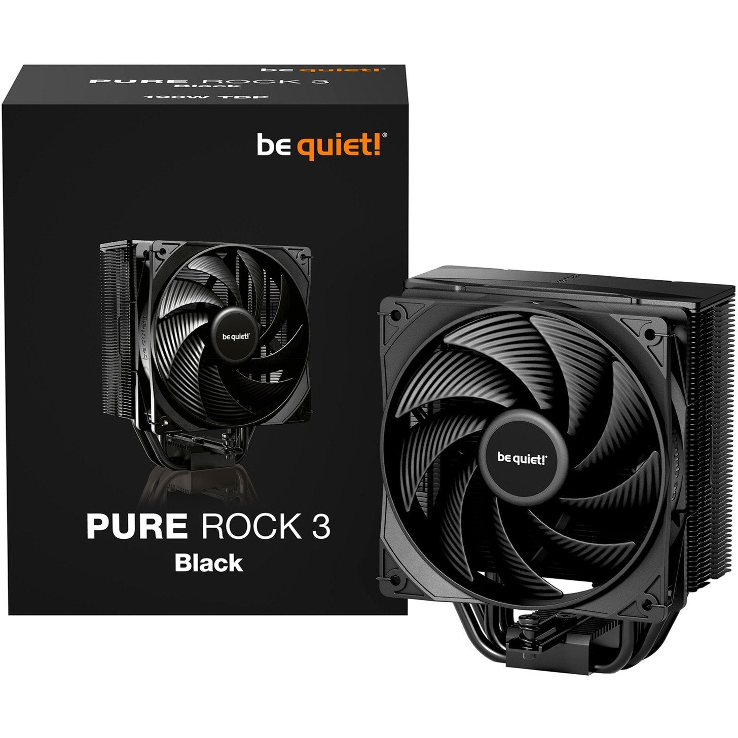 Be Quiet Pure Rock   Black  Black  120 Mm  Cpu Køler Geekd Dk