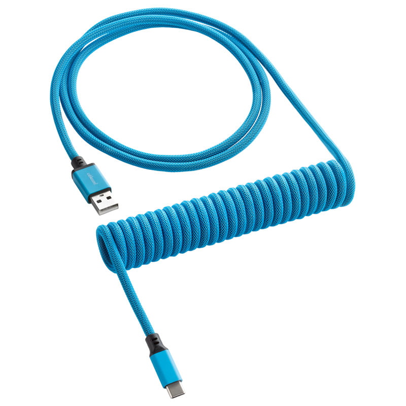 Cablemod Classic Coiled Keyboard Cable Usb   To Usb Type-   Spectrum Blue 150 Cm Usb Kabler Geekd Dk