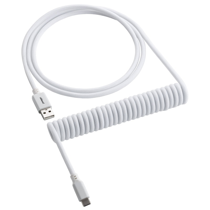Cablemod Classic Coiled Keyboard Cable Usb-  To Usb Type    Glacier White 150cm Usb Kabler Geekd Dk