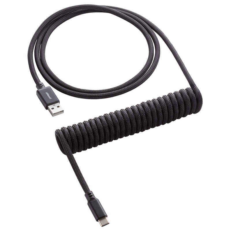 Cablemod Classic Coiled Keyboard Cable Usb-  To Usb Type    Midnight Black 150cm Usb Kabler Geekd Dk