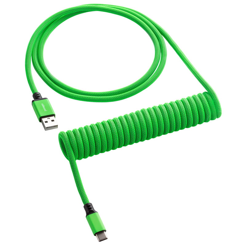 Cablemod Classic Coiled Keyboard Cable Usb-  To Usb Type    Viper Green 150cm Usb Kabler Geekd Dk