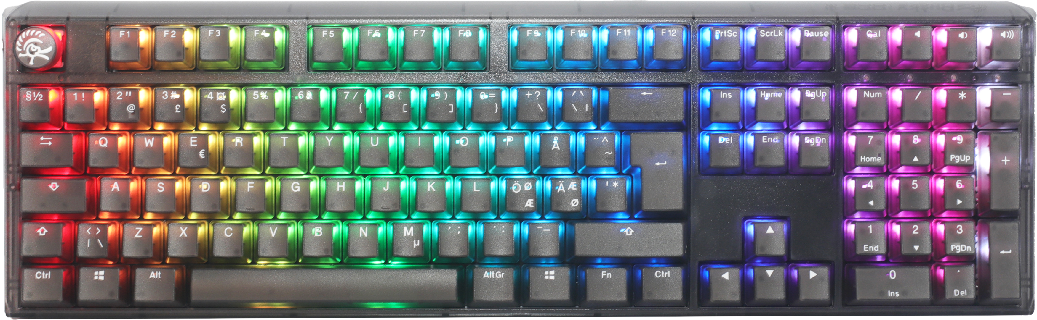 Ducky One   Aura Black Nordic Fullsize Kailh Box Jellyfish Switch  - Rgb Tastatur Geekd Dk