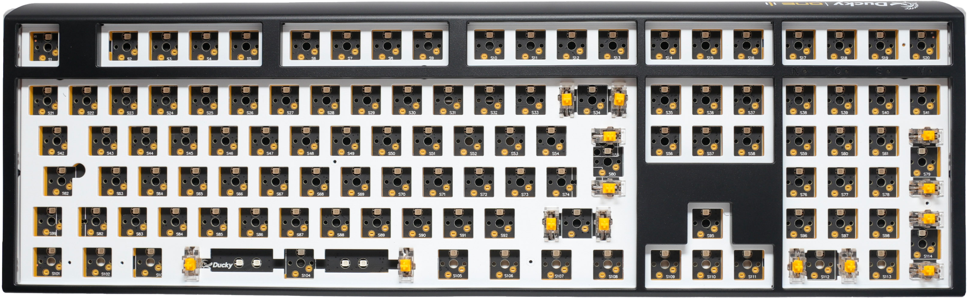 Ducky One   Hot Swap Iso Barebone Black Fullsize Rgb Uden Switches Keycaps Tastatur Geekd Dk