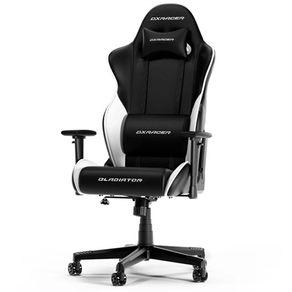 Dxracer Gladiator Gamerstol Pvc Læder Sort Hvid