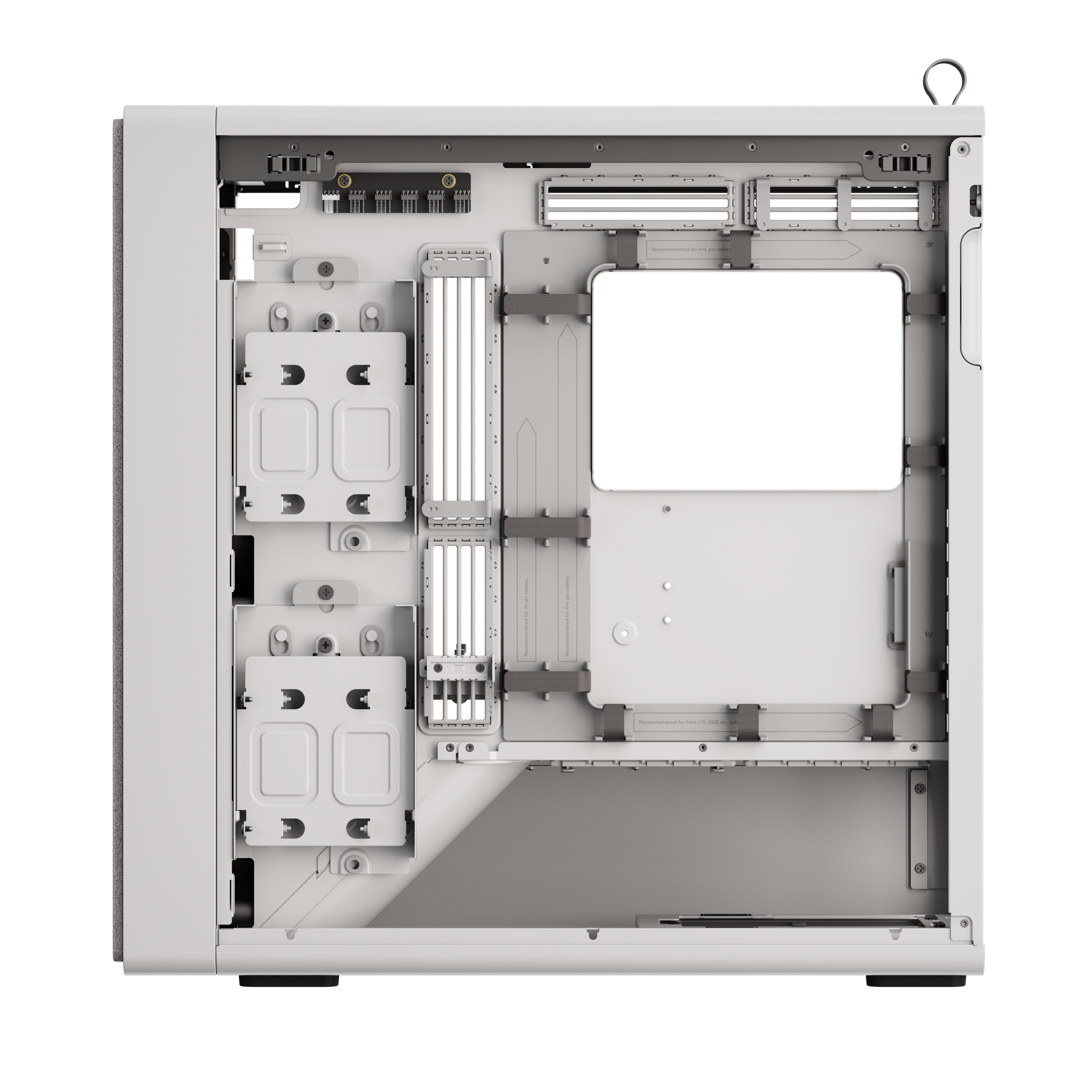 Havn Bf 360 Flow   Hvid Mid Tower Kabinet Med Præinstallerede High-performance Fans Geekd Dk