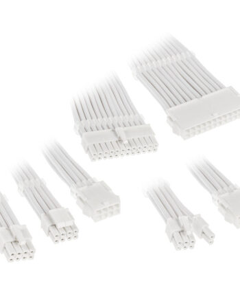 Kolink Core Adept Braided Cable Extension Kit White Strømkabel Geekd Dk