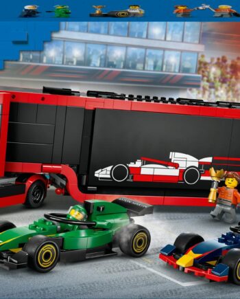 Lego 60445 City F1 Transporter With Rb20   Amr24 F1 Racing Cars Geekd Dk