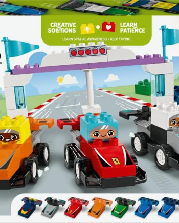 Lego 10445 Duplo F1 Team Racing Cars With Racers Geekd Dk