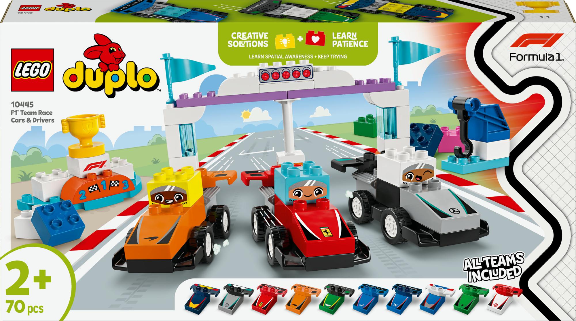 Lego 10445 Duplo F1 Team Racing Cars With Racers Geekd Dk