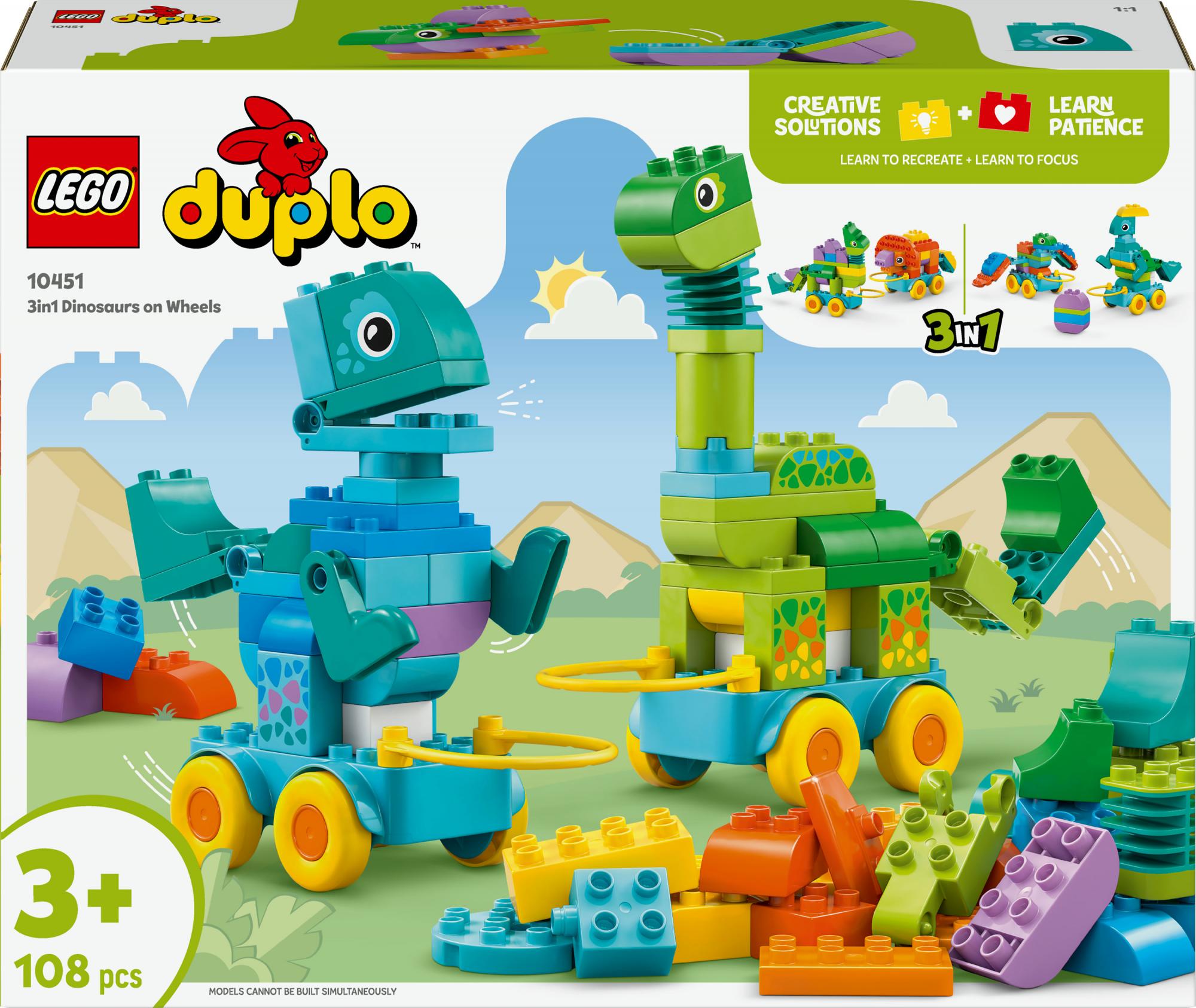 Lego 10451 Duplo Town Dinosaurs On Wheels -in- Set Geekd Dk