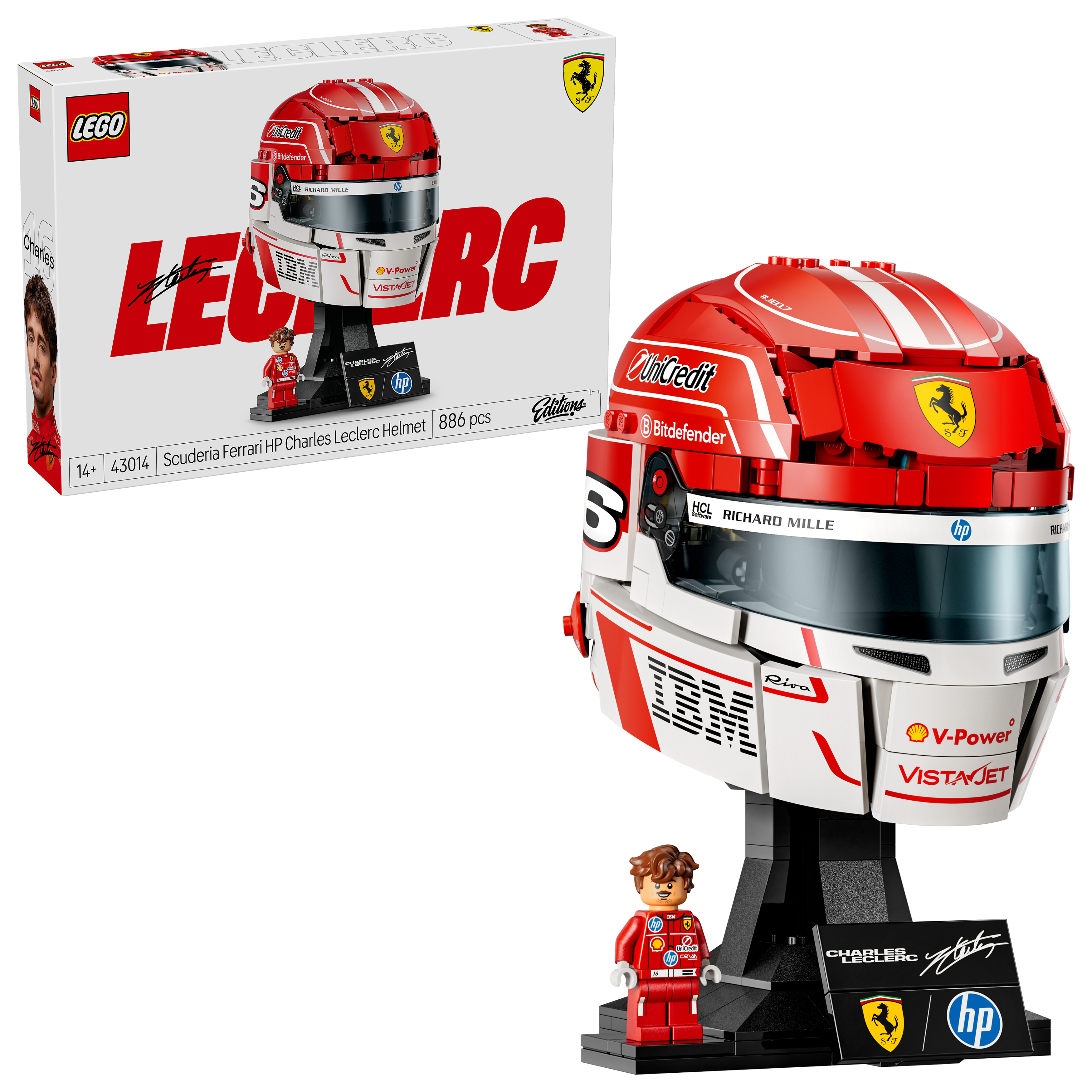 Lego Editions Scuderia Ferrari Hp Charles Leclerc-hjelm Geekd Dk