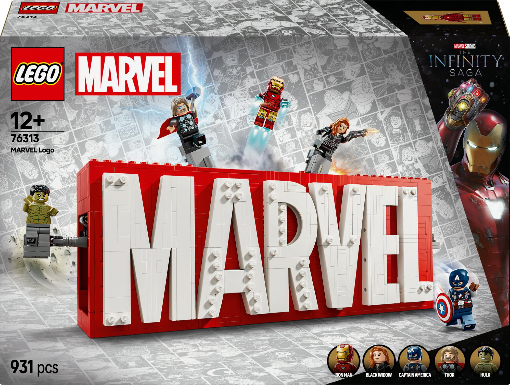 Lego 76313 Marvel Logo   Minifigures Geekd Dk