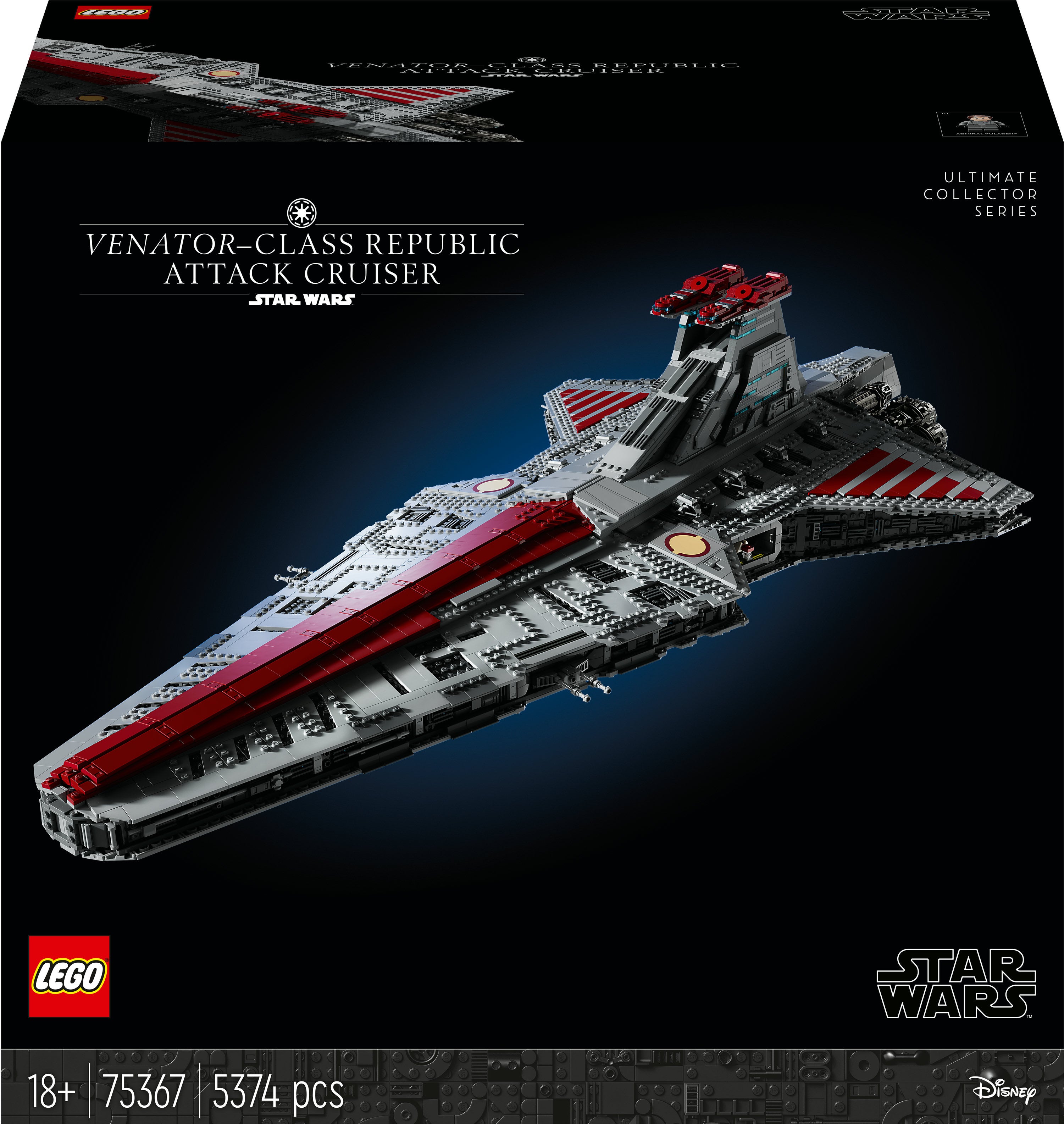 Lego 75367 Star Wars Republic Venator-klasse Angrebskrydser Geekd Dk
