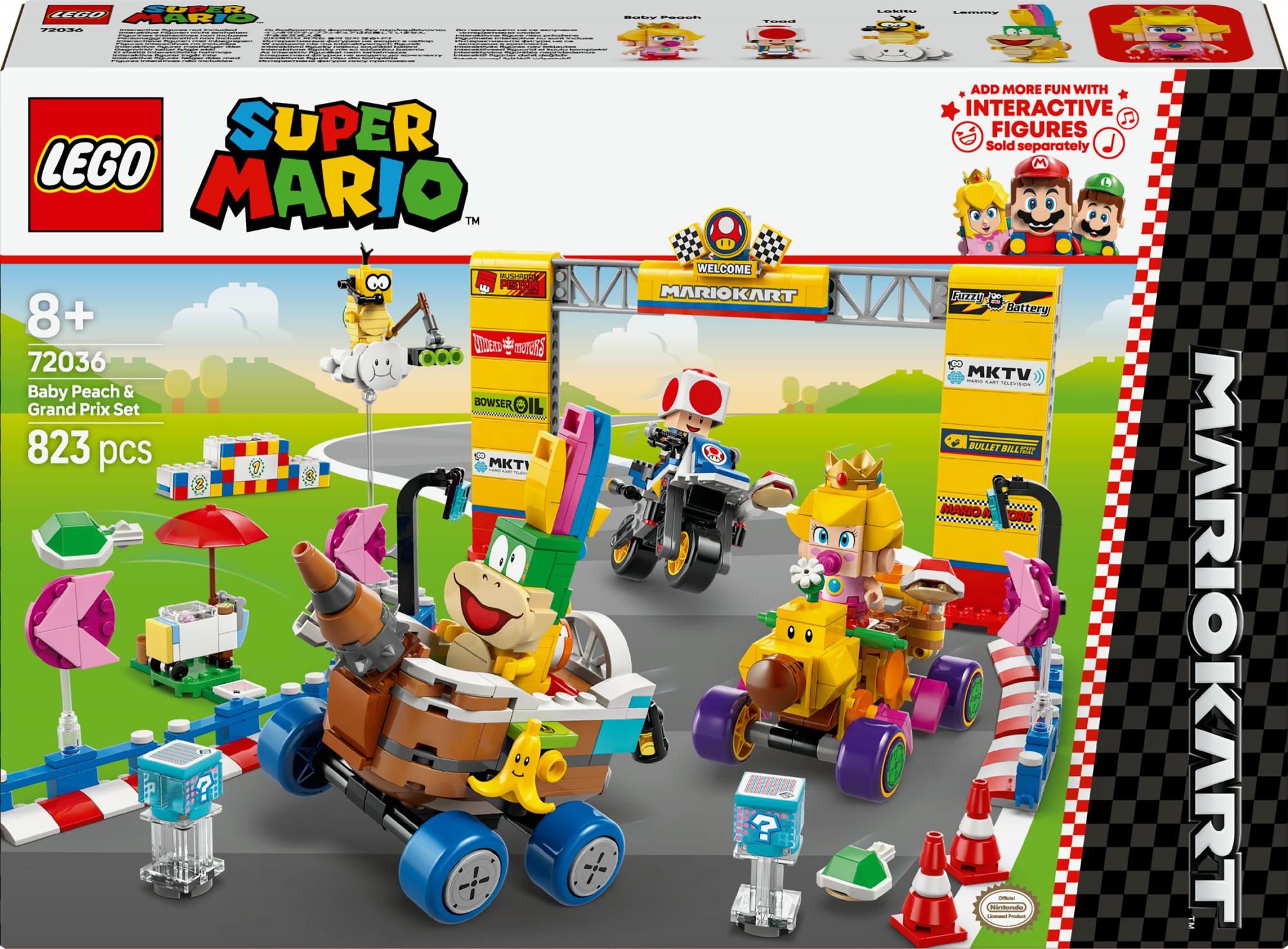 Lego 72036 Super Mario Mario Kart: Baby Peach   Grand Pix Set Geekd Dk