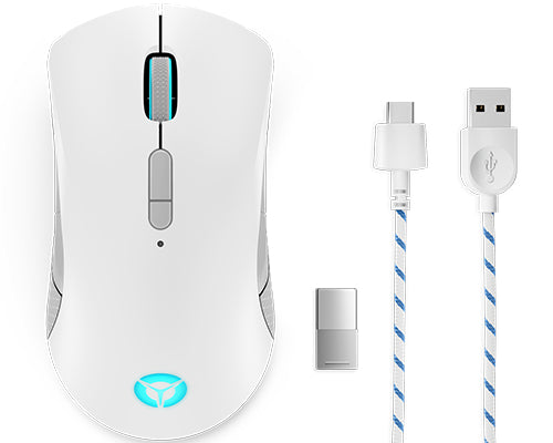Lenovo Legion M600 Gaming Mouse Optisk Trådløs Kabling Grå Hvid Mus Geekd Dk