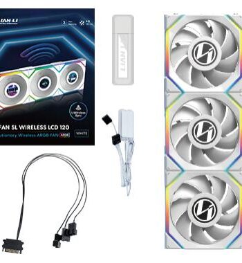 Lian Li Uni Fan Sl Wireless Lcd    Pak  Hvid 120mm Kabinet Blæser Geekd Dk