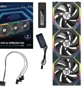 Lian Li Uni Fan Sl Wireless   -pak  Sort 120mm Kabinet Blæser Geekd Dk