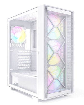 Montech Air 1000 Premium White Midi Tower  Tempered Glass  3x 140mm 120mm Argb Fan  2x Front Panels Kabinet Geekd Dk
