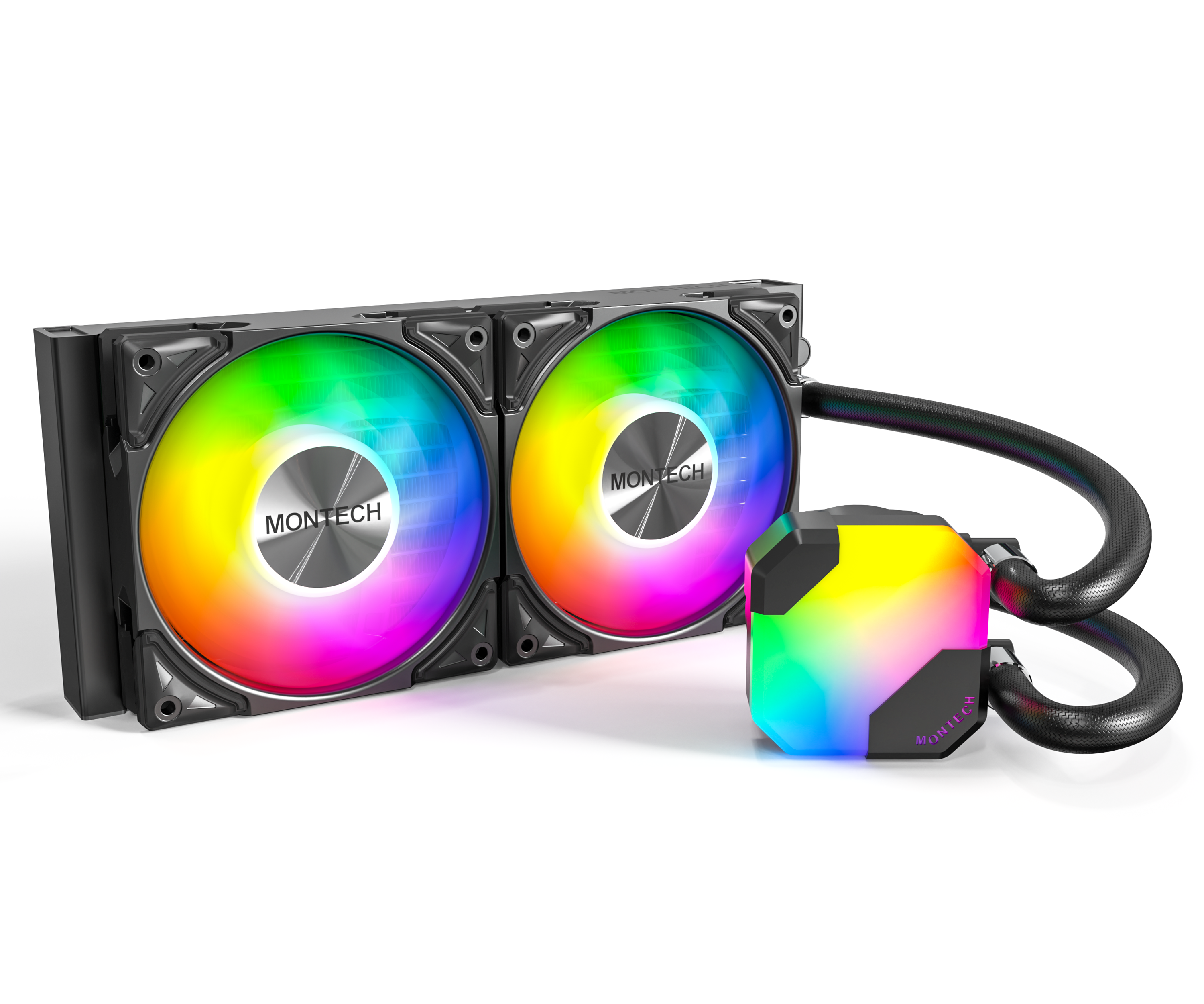 Montech Hyper Flow Argb 240 Aio  Black Vandkøling Geekd Dk